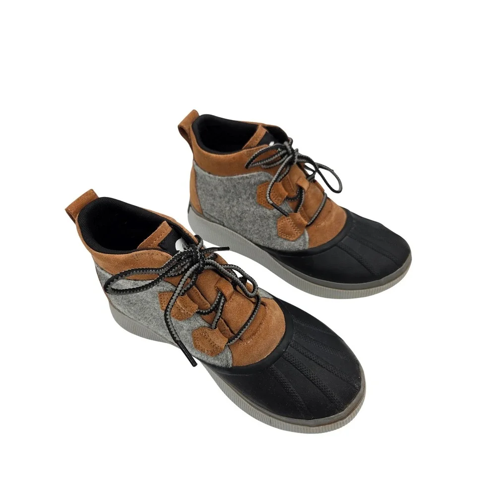 Sorel Out N About III Classic Duck Boot Grey Tan Black NL5154-244 Womens 11
